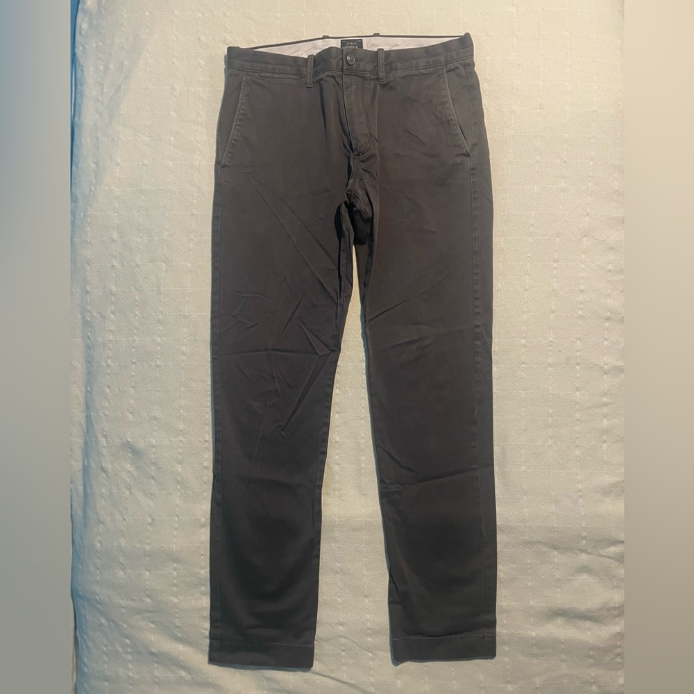 J. Crew 484 Men's Dark Gray Chinos Size W32 L32 Worn in Great Condition